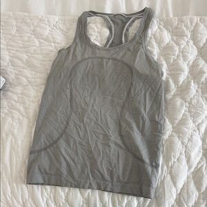 lululemon athletica Black & White Striped Racerback Tank